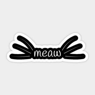 Meaw cat design Sticker